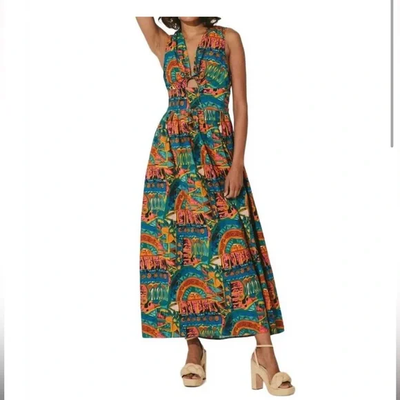 NWOT CLEOBELLA ayanna ankle dress in paradiso Small - Picture 7 of 10